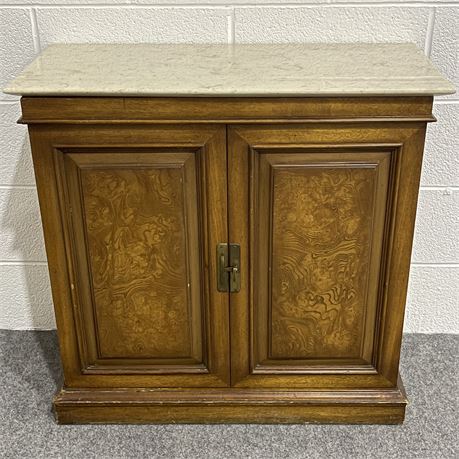 Freestanding Cabinet with Marble Top