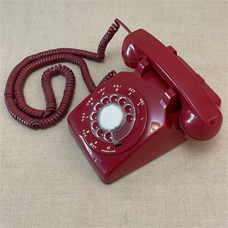 Vintage Red Stromberg-Corison Rotory Phone