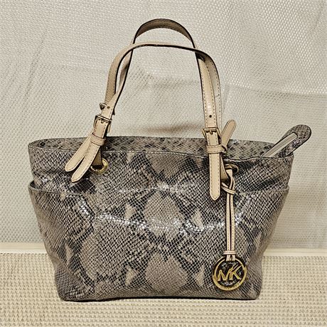 Michael Kors Jet Set Python Snakeskin Embossed Tote Bag