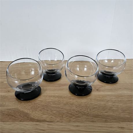 Morgantown glass-ODDBALL cocktail glasses~Set of 4