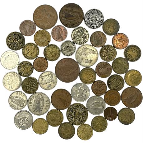 Mixed Variety of Foreign Coins