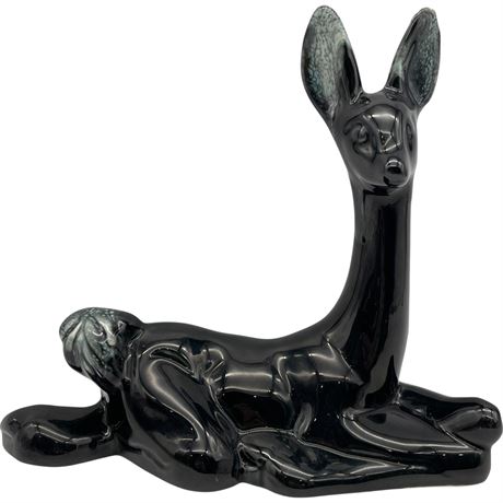 Glazed Ceramic Deer Figurine