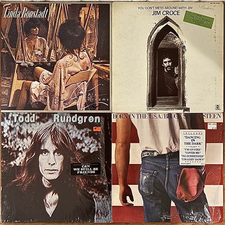Todd Rundgren, Bruce Springsteen, Linda Ronstadt and Jim Croce Vinyl Records