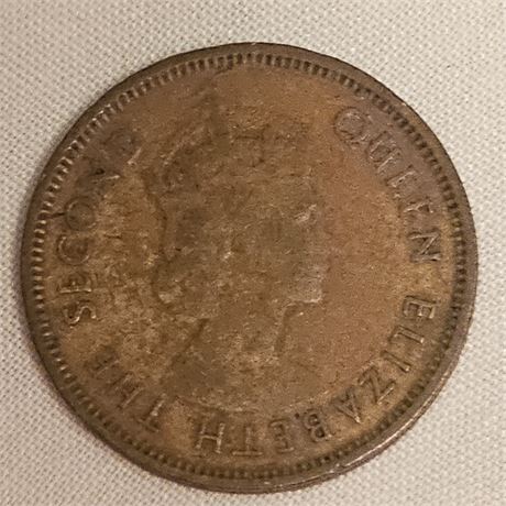 1960 Hong Kong ten-cent coin