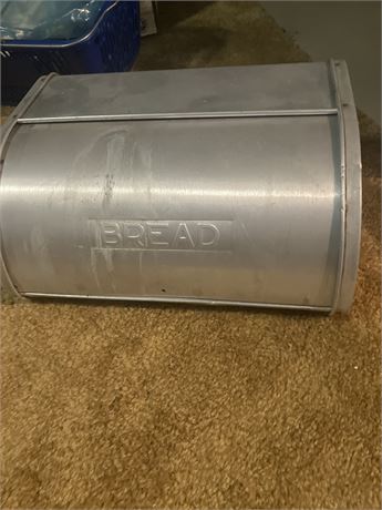 Vintage Kromex aluminum bread box.