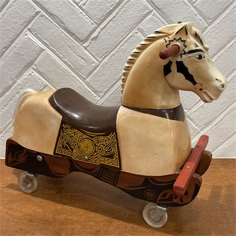 1960's Rich Toys Children's Rolling Riding Horse