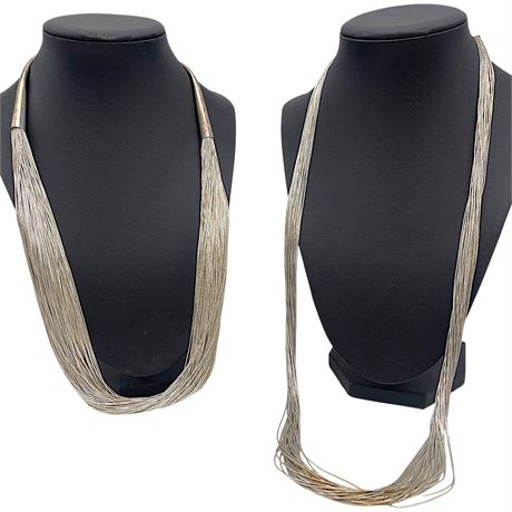 925 Liquid Sterling Silver Multi-Strand Necklaces