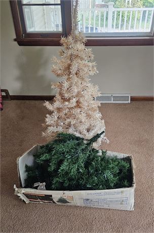 2 4.5 foot Christmas trees