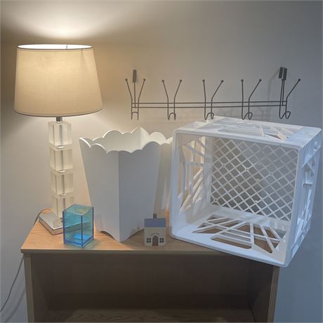 Home Goods with Lamp, Crate and More