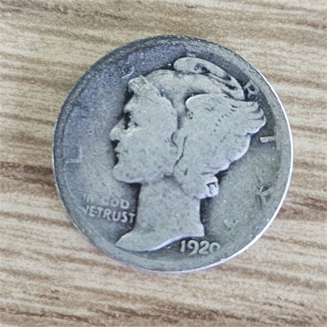 1920 D Mercury Dime, Silver