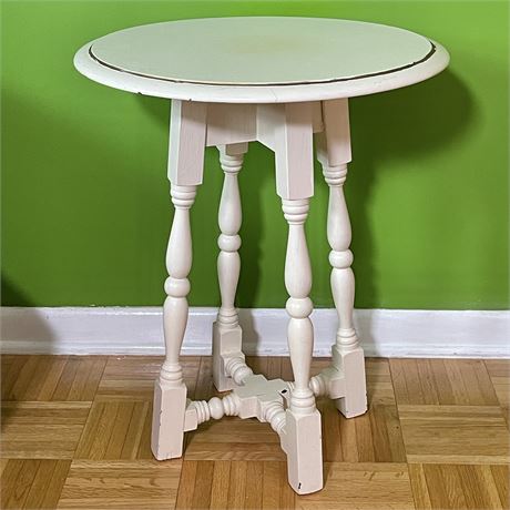 Soild Wood Round Painted Side Table