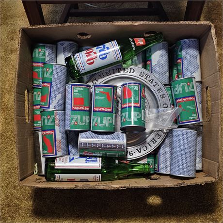 Vtg 7up 1976 50 States Uncle Sam Cans Store Display complete