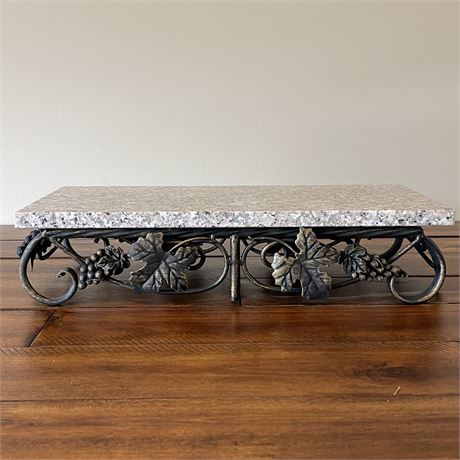 Marble Top Metal Grapevine Server