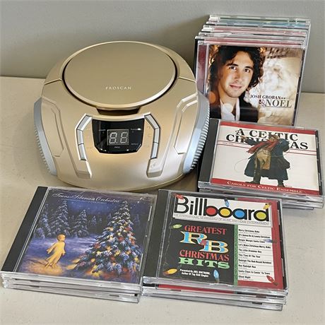 Proscan Portable CD Boombox w/ AM/FM Radio & Misc CDs
