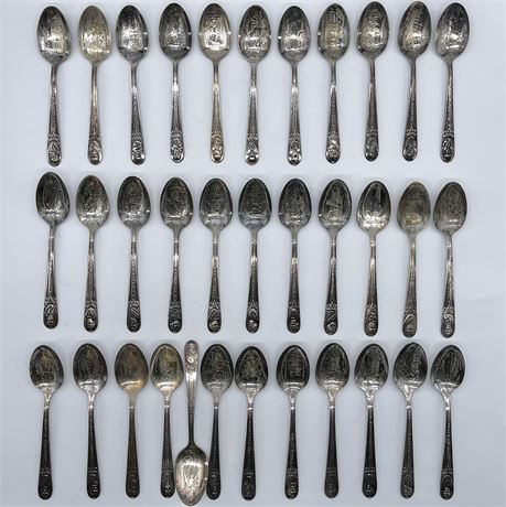 Wm Rogers Silver Plated Presidential Collector Spoons