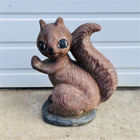 Cement Squirrel Outdoor Garden Statue