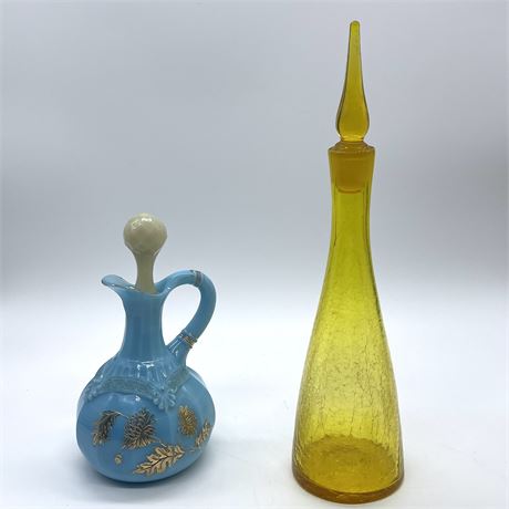 Pair of Coordinated Decanters
