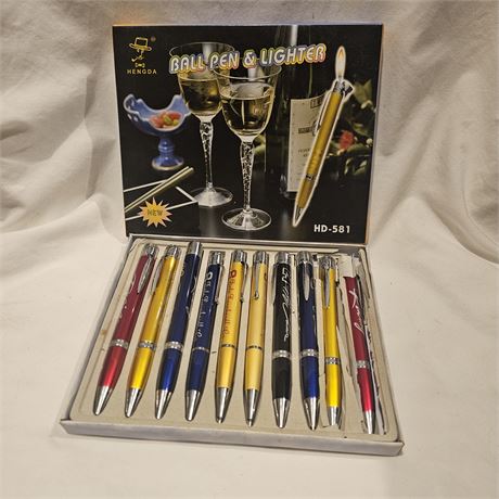 "Hengda Ball Pen & Lighter" set