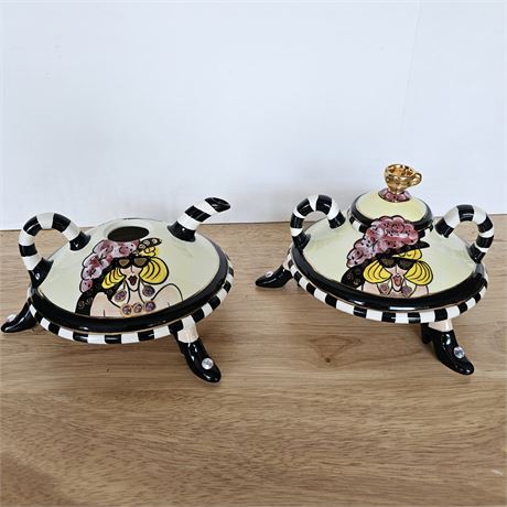 "Aunt Gerti" SWAK Collectibles by Lynda Corneille~ Sugar & Creamer Set