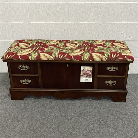 Upholstered Lane Cedar Chest with Lock and Key