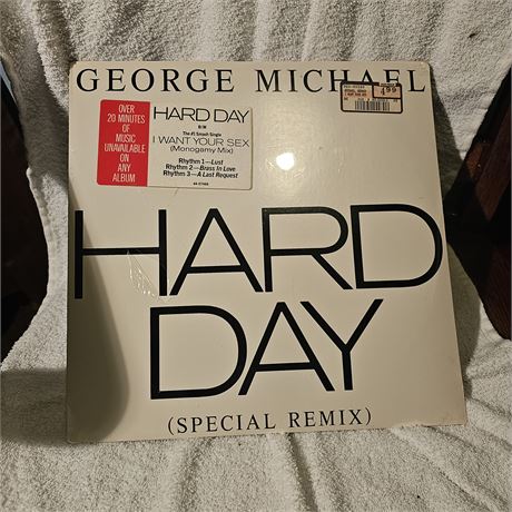 Vinyl single of George Michael's "Hard Day