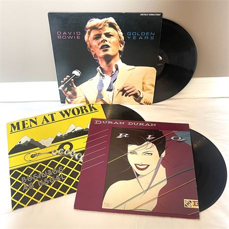 Soft Rock Vinyl Records - David Bowie, Men at Work, Duran Duran