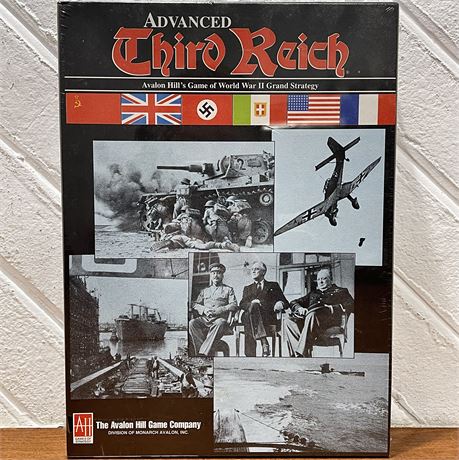 Sealed 1992 Advanced Third Reich Board Game by Avalon Hill