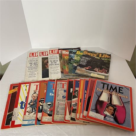 Vintage Life, Time, and Boy's Life Magazines