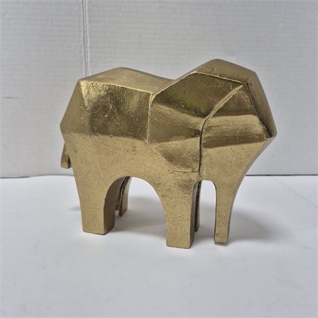 Project 62 Gold Metal Geometric Elephant Figurine