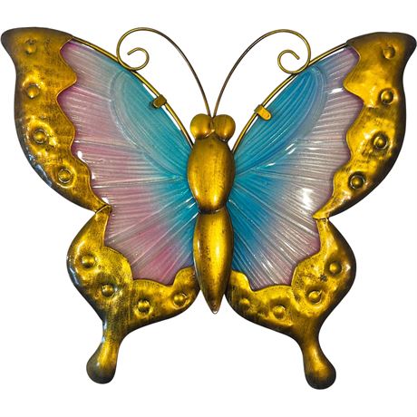 Creekwood Metal & Glass Butterfly Wall Art