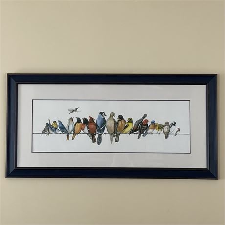 Wagner "Chorus Line" Birds on Wire Framed Print
