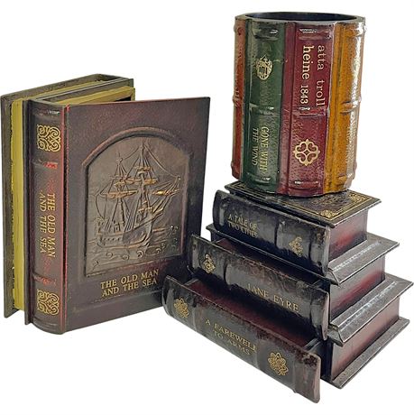 Book Motif Hideaways and Vase