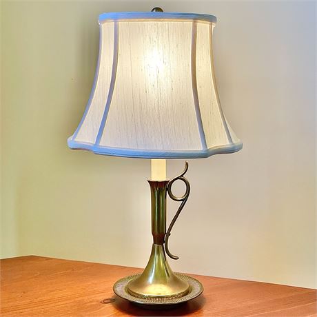 Table Lamp w/ Brass Candlestick Holder Base
