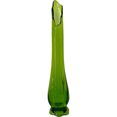 Green Swung Glass Bud Vase