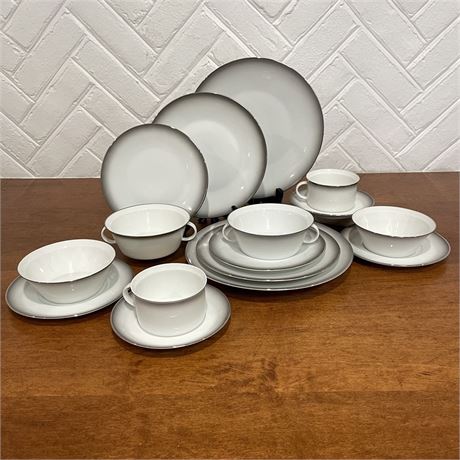 Setting for 2 Rosenthal "Evensong" China Dinnerware (16pc)