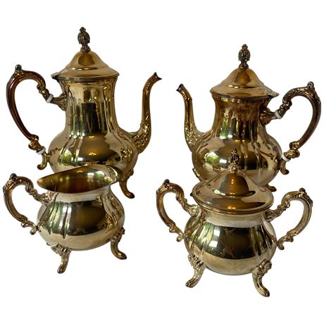 Vtg Towle and W&S Blackinton Silver Plated Tea and Coffee Set