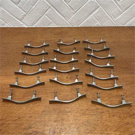 Collection of 19 Vtg Silver Drawer Pulls