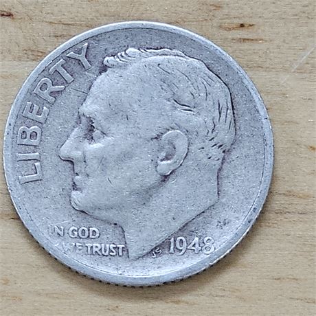 1948 S  Roosevelt Dime Silver