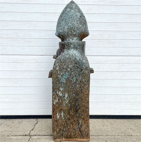 3.5 ft Glazed Outdoor Finial Style Sculpture Signed by Local Artist Marvin Smith