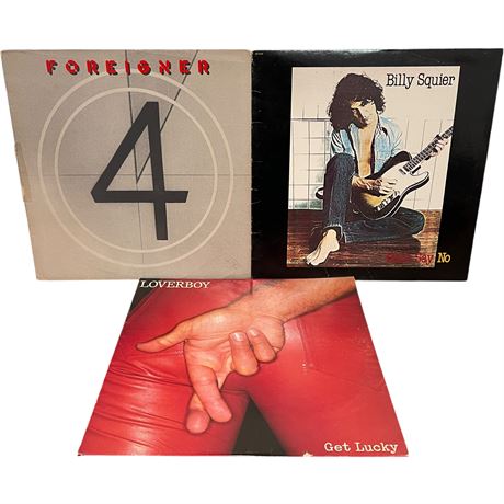 Foreigner, Loverboy & Billy Squier Vinyl Records