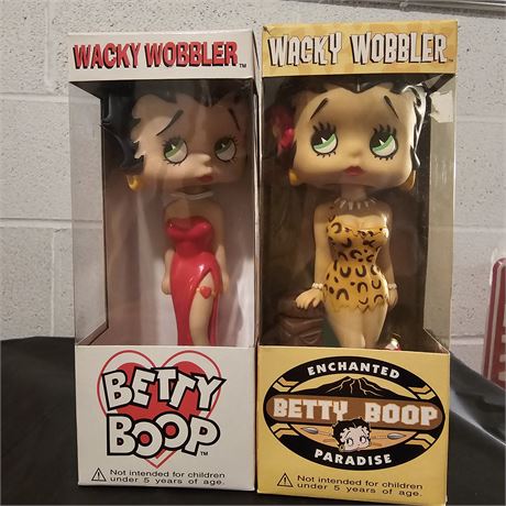 (2) Betty Boop~Vintage FUNKO Wacky Wobblers