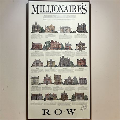 Dale Gallis Pencil Signed Cleveland "Millionaire's Row" Framed Print