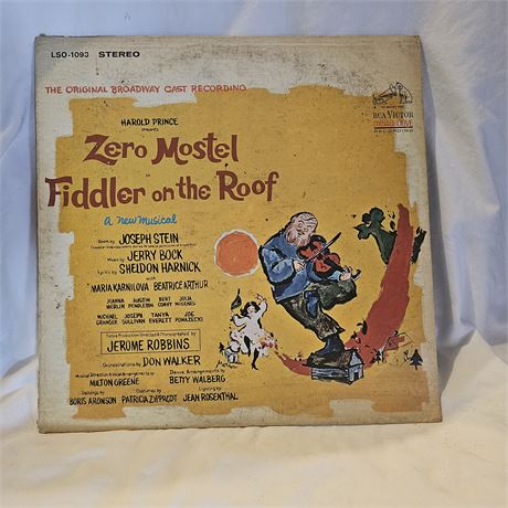 Zero Mostel Fiddler On The Roof LP Vinyl Record Album