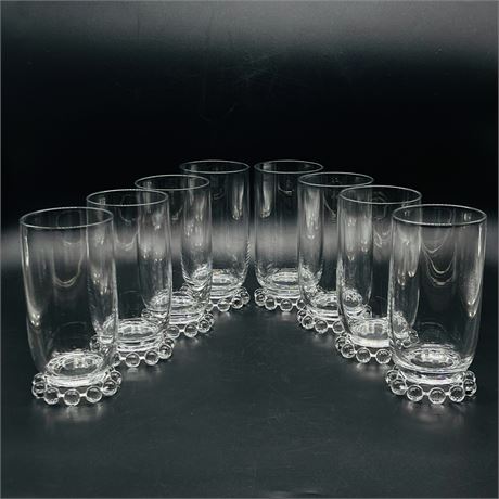 Imperial Glass Candlewick Tumbler Drinking Glass Set of 8