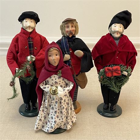 (4) Vtg Byers'-Choice-Style Caroler Figurines