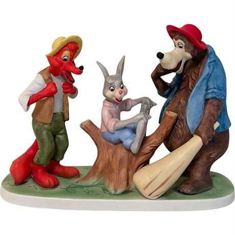 Vtg Walt Disney Br'er Fox, Rabbit & Bear Splash Mountain Porcelain Figurine