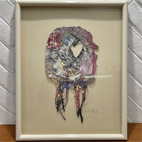 1884 Barbara Cohen Signed "Metallic Collage" Framed Art
