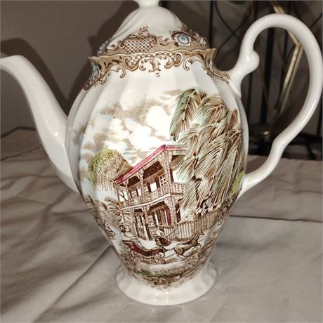 Johnson Brothers Heritage hall coffee pot and lid