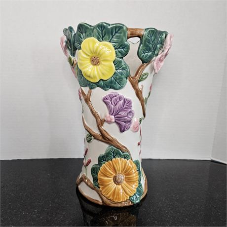 10.5" Fitz & Floyd Floral Springtime Vase-Retired Pattern Vintage 1995