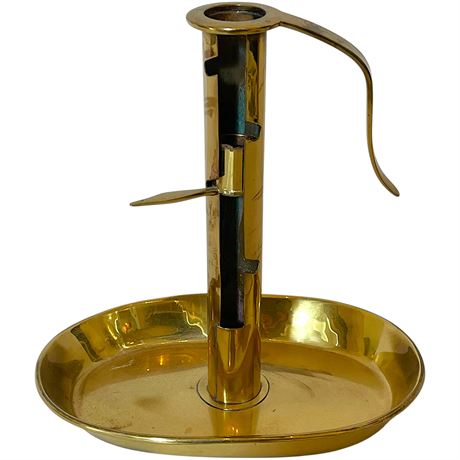 Vtg Virginia Metalcrafters Brass Push-Up Chamberstick